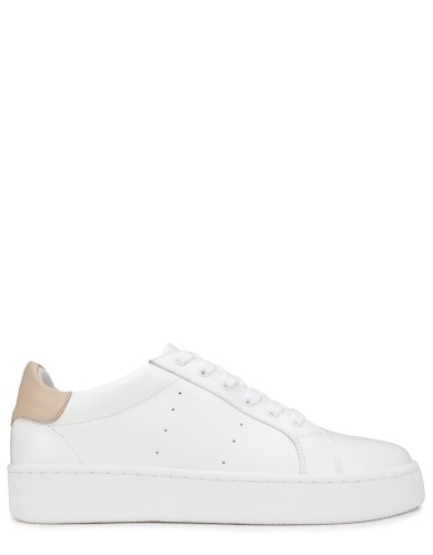 Белые кожаные демисезонные  кеды