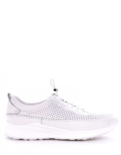 Білі шкіряні літні  кросівки