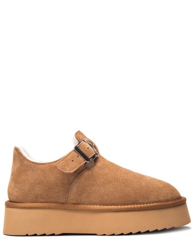 Коричневі  замшеві  зимові уггі 