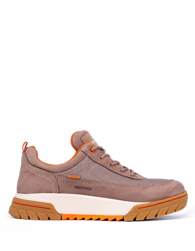 Бежевые нубуковые демисезонные кроссовки 