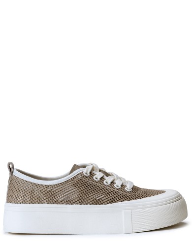 Бежевi текстильні  літні  кеди