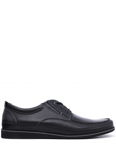 Чорні шкіряні демісезонні туфлі