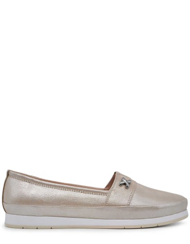 Бежеві шкіряні демісезонні сліпони