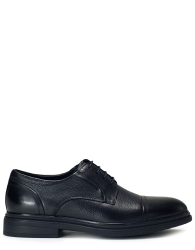 Черные кожаные демисезонные туфли