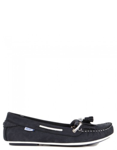 Синие нубуковые демисезонные  мокасины