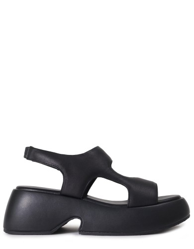 Черные кожаные сандалии