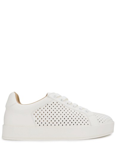 Белые кожаные летние кеды