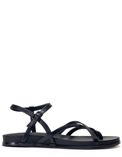 Черные кожаные сандалии