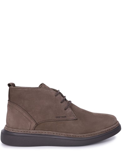 Коричневые нубуковые демисезонные ботинки