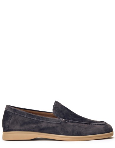 Сірі  замшеві  демісезонні лофери