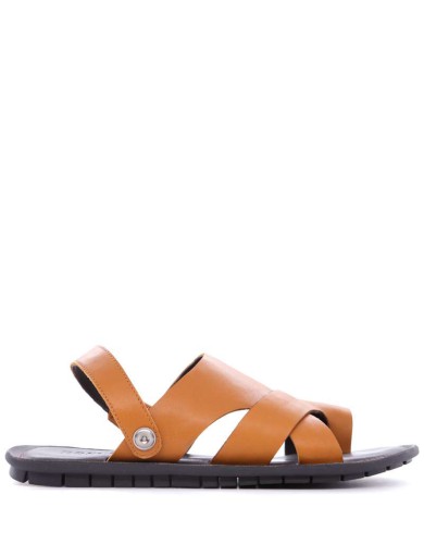 Рыжие кожаные сандалии