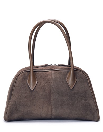 Серая  средняя женская сумка