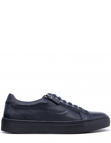 Сині  шкіряні демісезонні  кеди