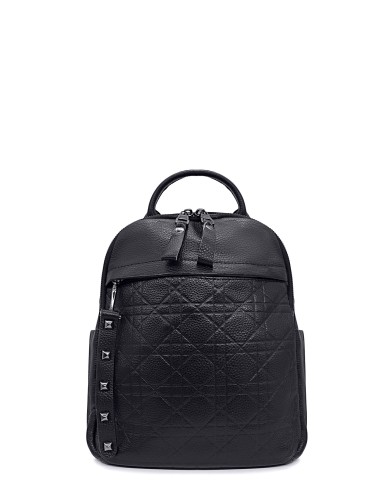 Черный кожаный рюкзак