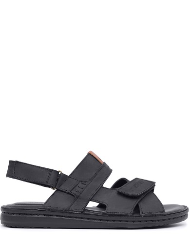 Черные нубуковые сандалии