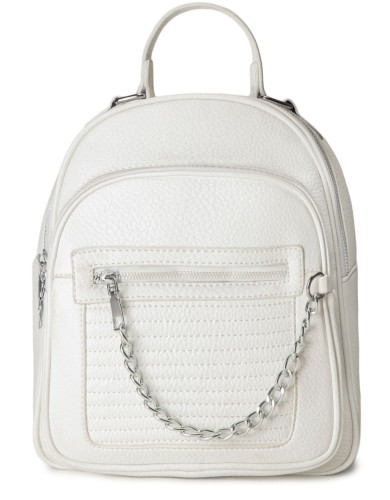 Белый кожаный «эко» рюкзак