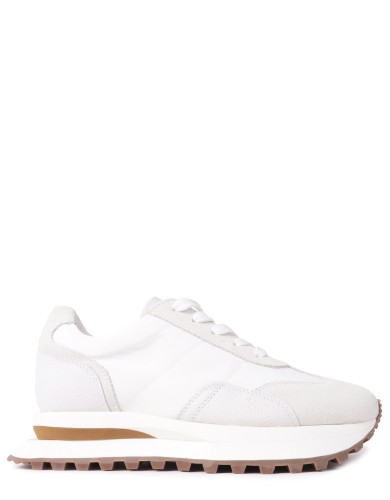 Білі шкіряні  демісезонні кросівки 