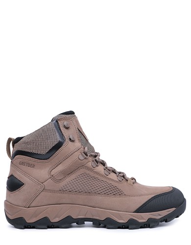 Бежевые нубуковые зимние ботинки