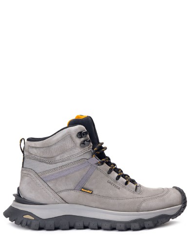 Серые текстильные демисезонные ботинки