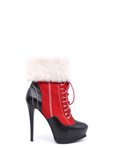 Разноцветные кожаные демисезонные ботинки 