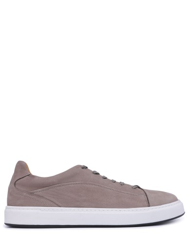 Бежевые нубуковые демисезонные кеды