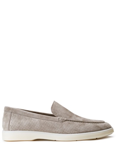 Бежевi замшеві  літні  лофери