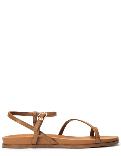 Коричневые кожаные сандалии