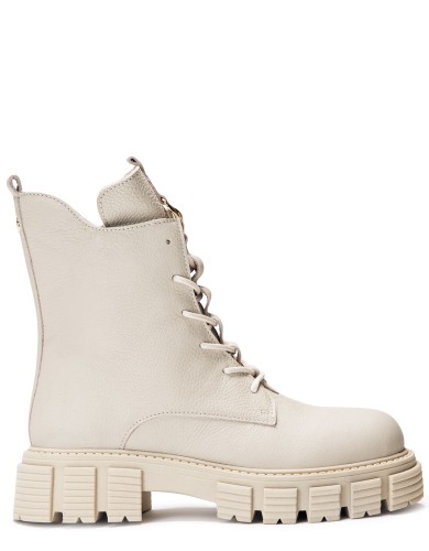 Бежевi шкіряні демісезонні  черевики 