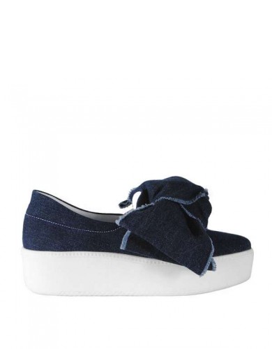 Сині  шкіряні  демісезонні сліпони