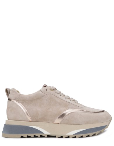 Бежевi замшеві  демісезонні кросівки 