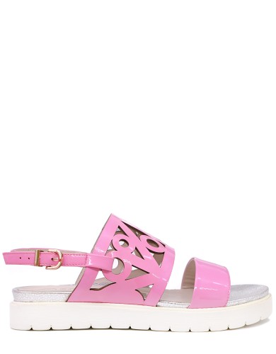 Рожеві лакові  сандалі