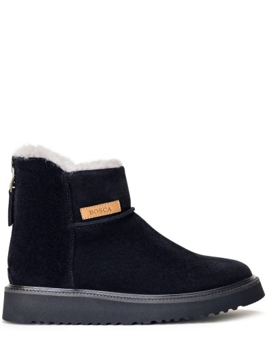 Чорні  замшеві  зимові уггі 