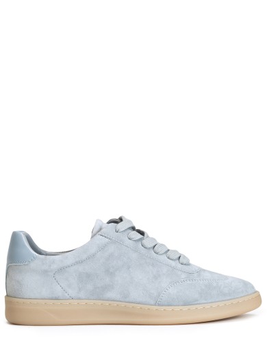 Голубые замшевые демисезонные  кеды