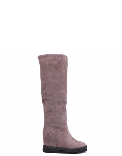 Серые  зимние сапоги