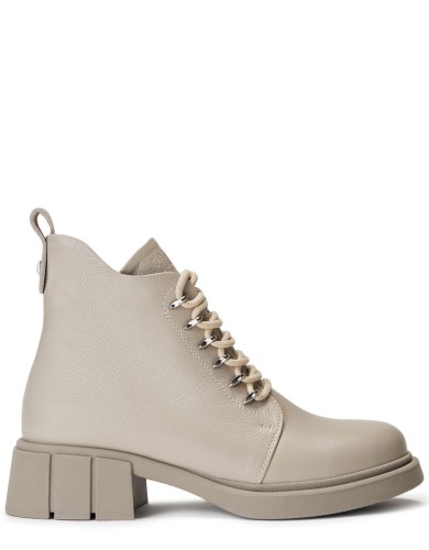 Бежевi шкіряні демісезонні  черевики 