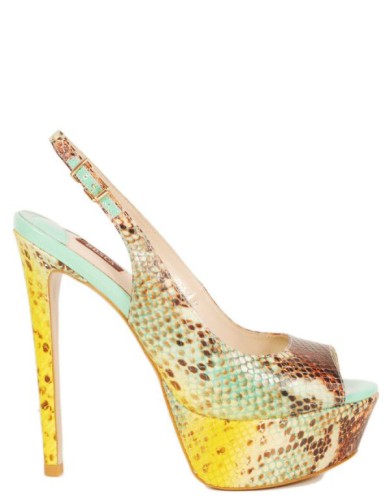 Разноцветные кожаные летние босоножки 