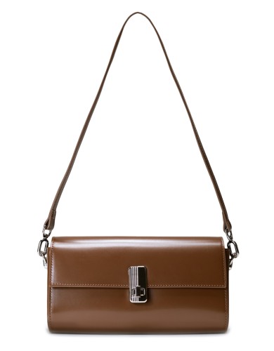 Коричнева шкіряна маленька жіноча сумка