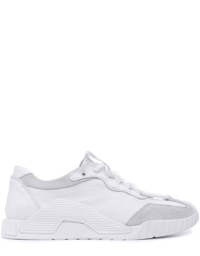 Белые кожаные демисезонные кеды