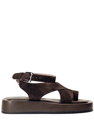 Коричневые  сандалии