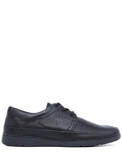 Черные кожаные демисезонные туфли