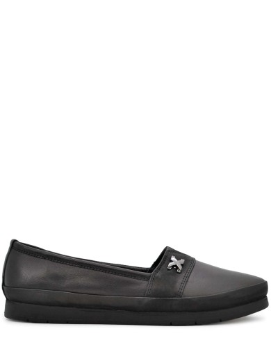 Чорні шкіряні демісезонні сліпони