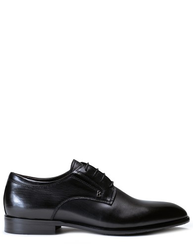 Черные кожаные демисезонные туфли