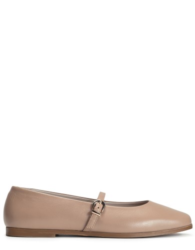 Бежевi шкіряні демісезонні  балетки демісезонні