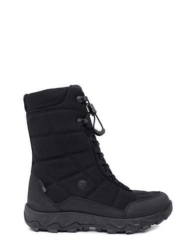 Черные текстильные демисезонные ботинки 