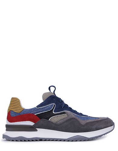 Разноцветные кожаные демисезонные кроссовки