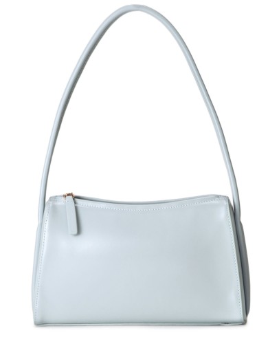 Голубая кожаная маленькая женская сумка