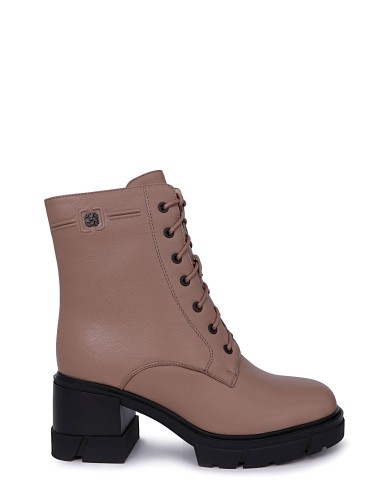 Бежеві шкіряні черевики жіночі шкіряні