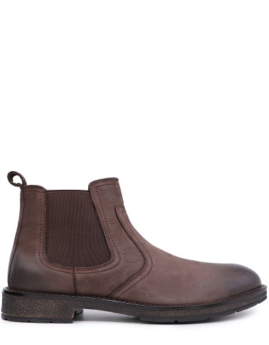 Коричневые нубуковые демисезонные ботинки