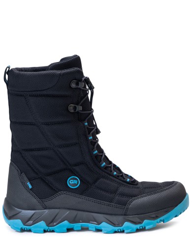 Черные текстильные демисезонные ботинки 