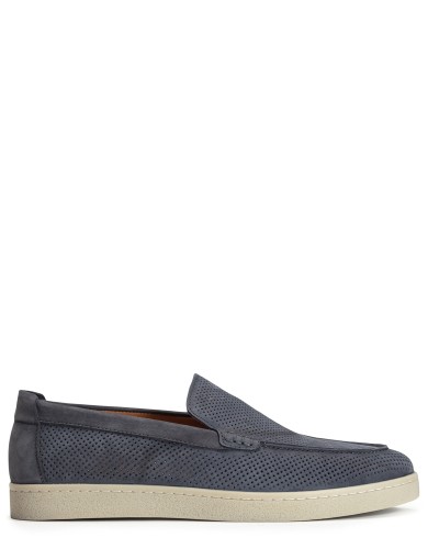 Сірі  замшеві  літні  лофери